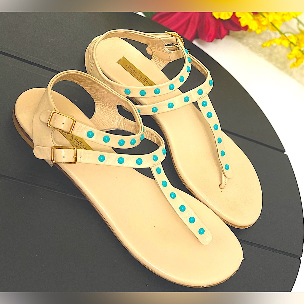 DEE Keller flat sandals, Dee Keller Vero Cuoio shoes. Beautiful summer sandals